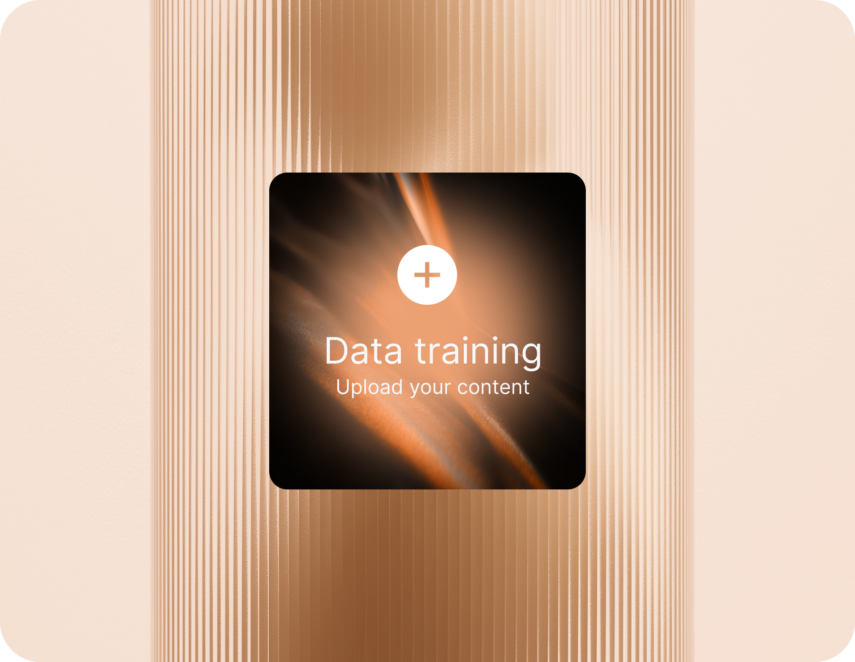 An orange-toned diagnostic feature card with a portrait inset.
